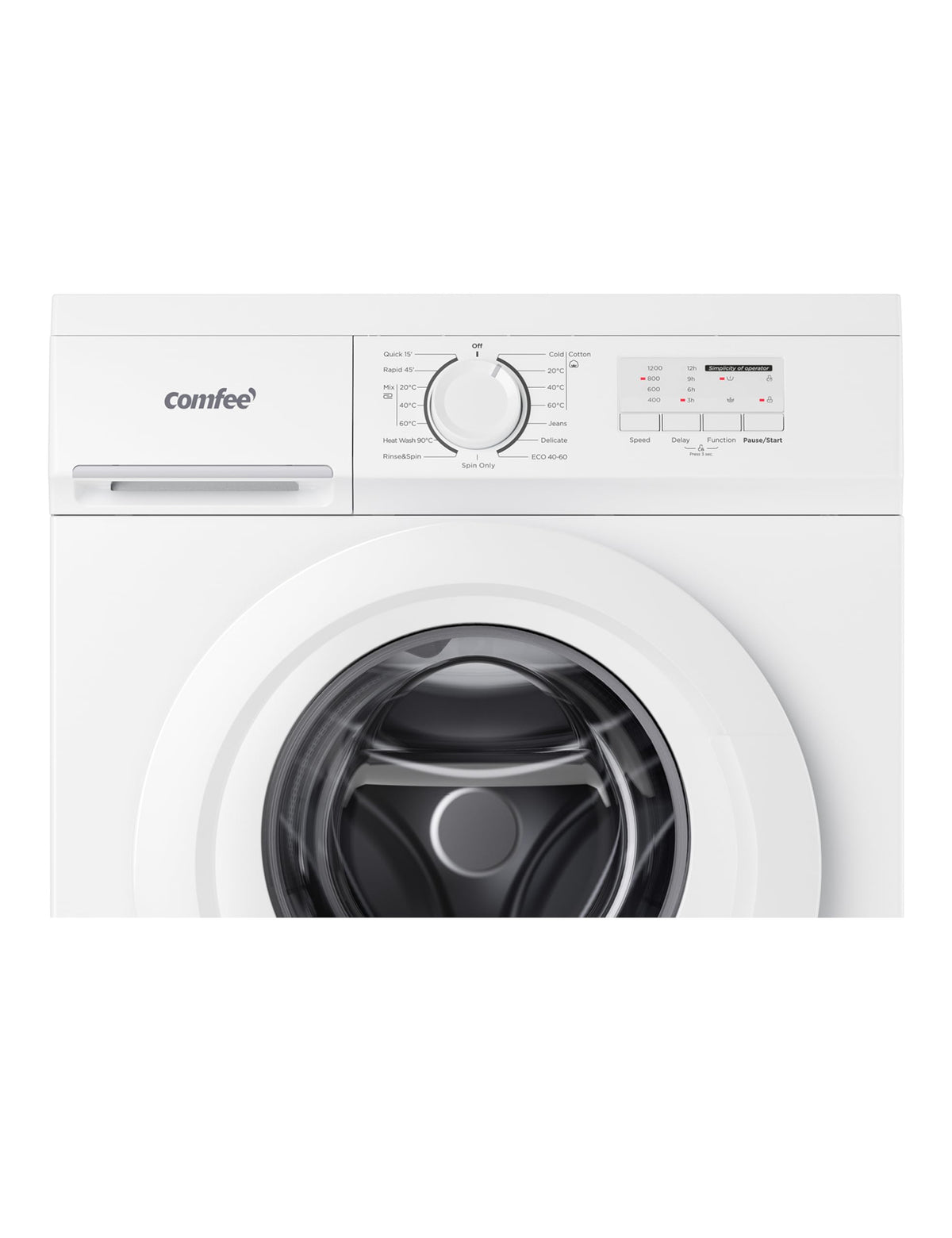 COMFEE' 9kg Washing Machine Energy Class A 1400rpm BLDC Motor Slim White