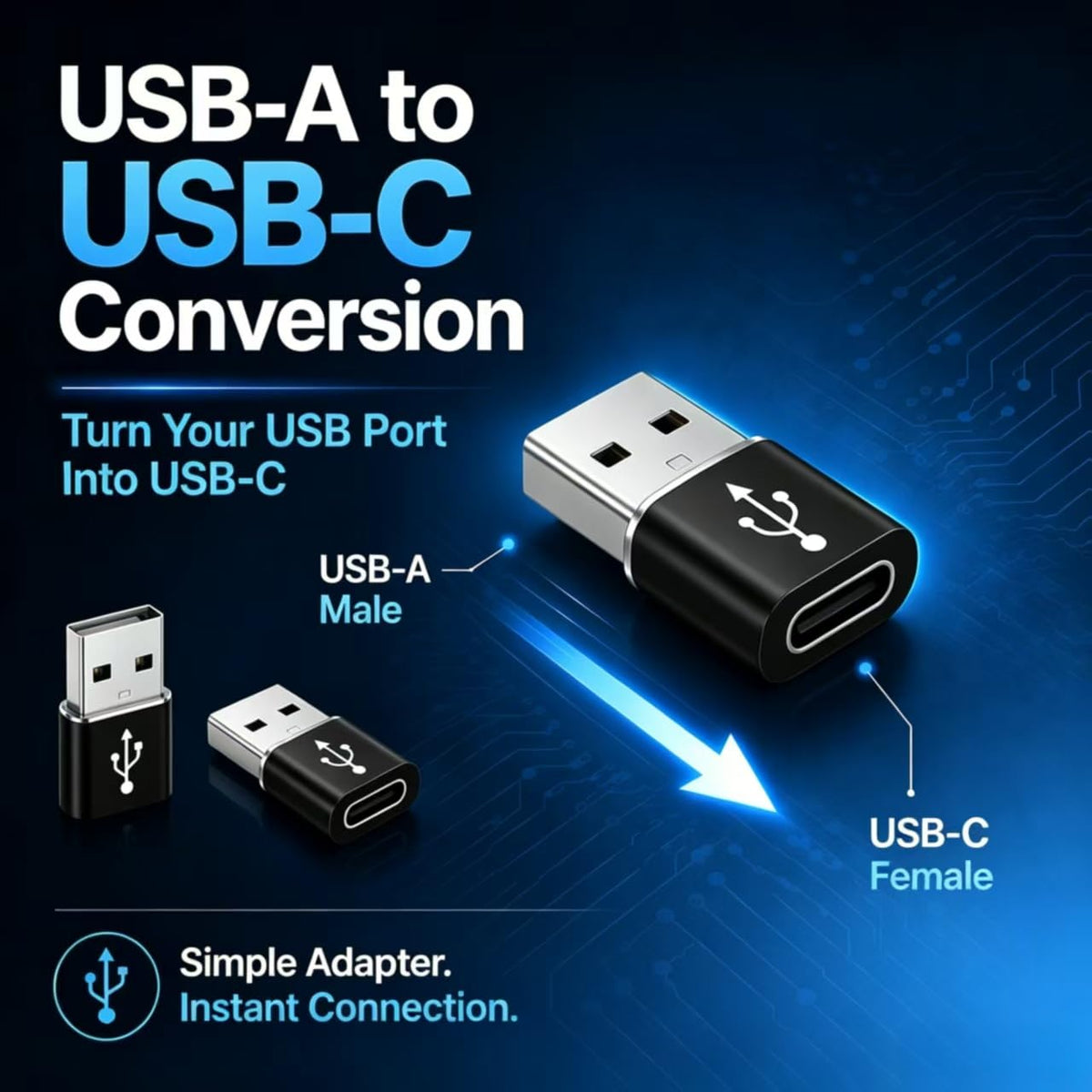 USB C to USB Adaptor, USB to USB C Adapter 2Pack, Type C Female to A Male Charger Cable Converter Compatible with Notebook, Tablet, Smartphone, iPad 10 Air 4 5,Apple 15 14 13 12 Pro Max (Red)