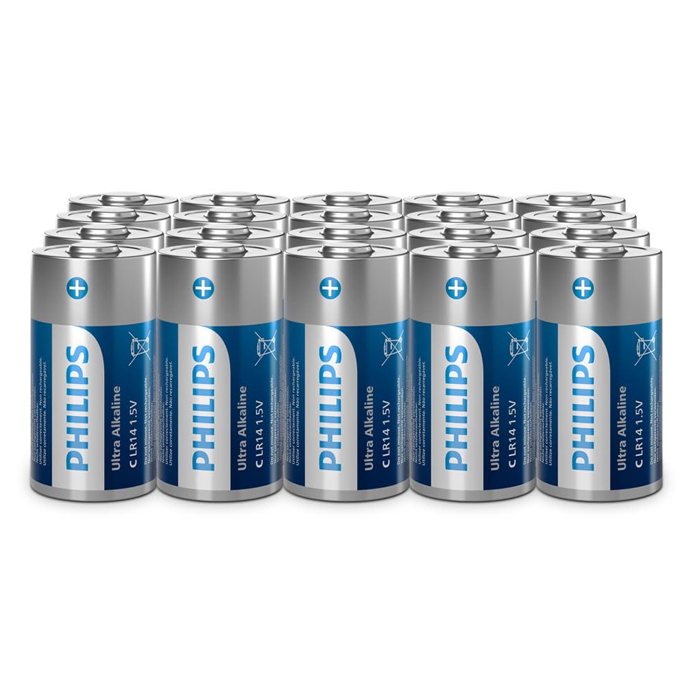 Philips Ultra AA Alkaline Batteries - Bulk Pack for High-Usage Devices and Offices, Pack of 100