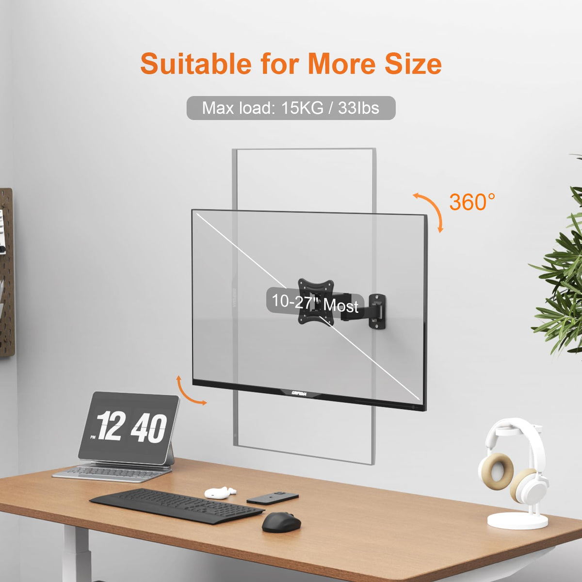 GRIFEMA Tilt TV Wall Bracket for 26 to 65 Inch TVs