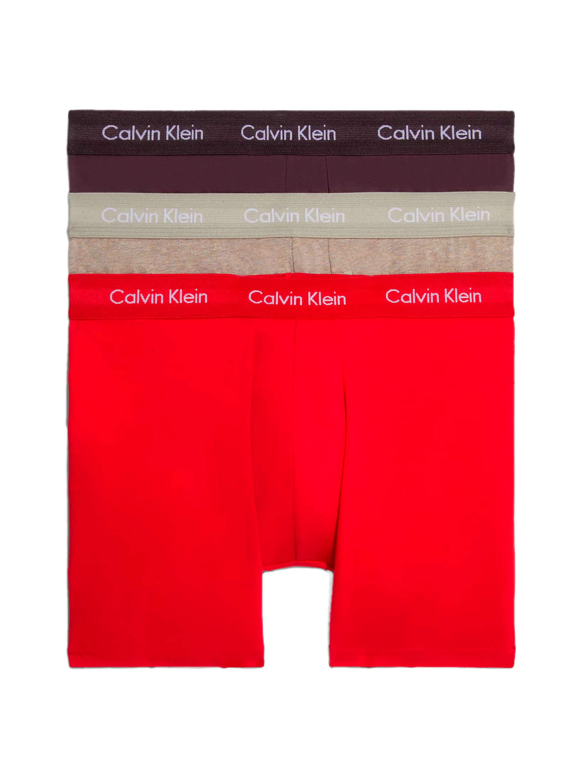 Calvin Klein Men’s 3 Pack Boxer Briefs with Logo Waistband
