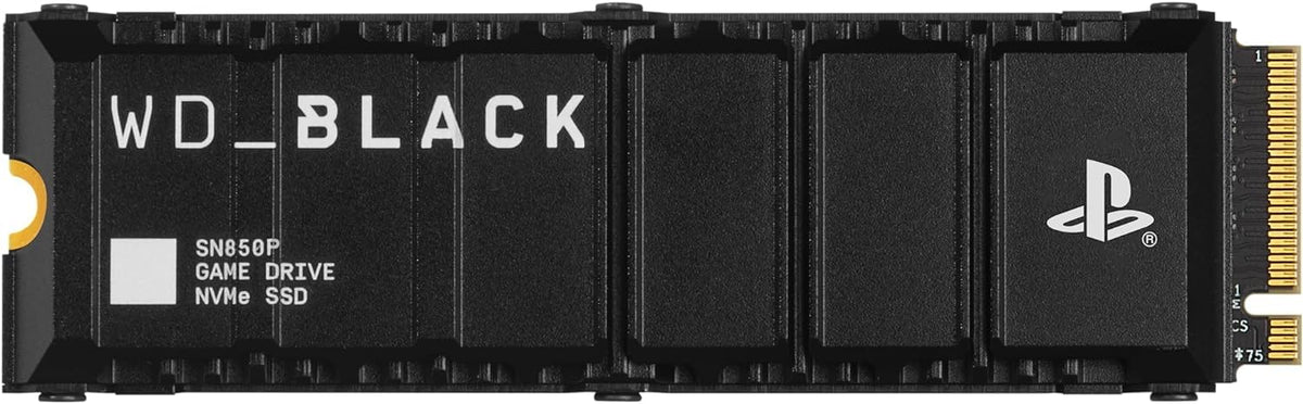 WD BLACK SN850P 2TB PS5 SSD (Officially Licensed for PlayStation 5, Read Speeds Up to 7300 MB/s, M.2 2280 PCIe NVMe, Exclusive Heatsink Design, Internal Gaming SSD)