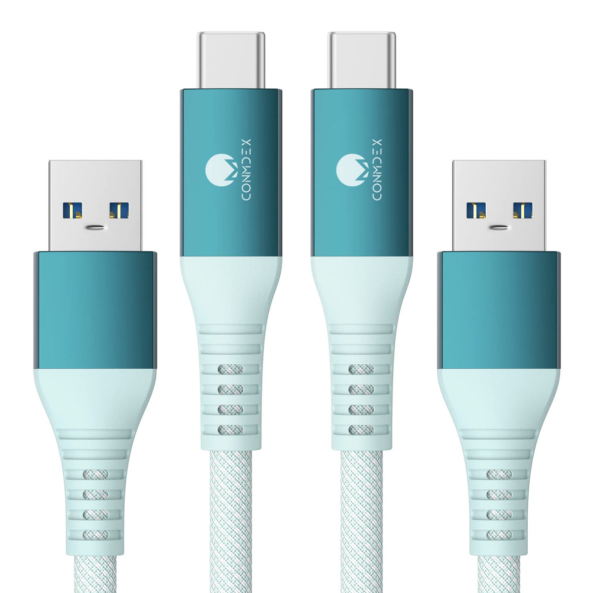 CONMDEX USB C Cable Short 50cm/0.5M 2Pack10Gbps Data USB3.1 Gen2 Type C Android Auto Cable QC3.0 3.1A USB A to C Fast Charger for Samsung Note20 Galaxy S24/S23/S22/S21 Z Flip 5 Tab S9 Pixel 9 Pro-Red