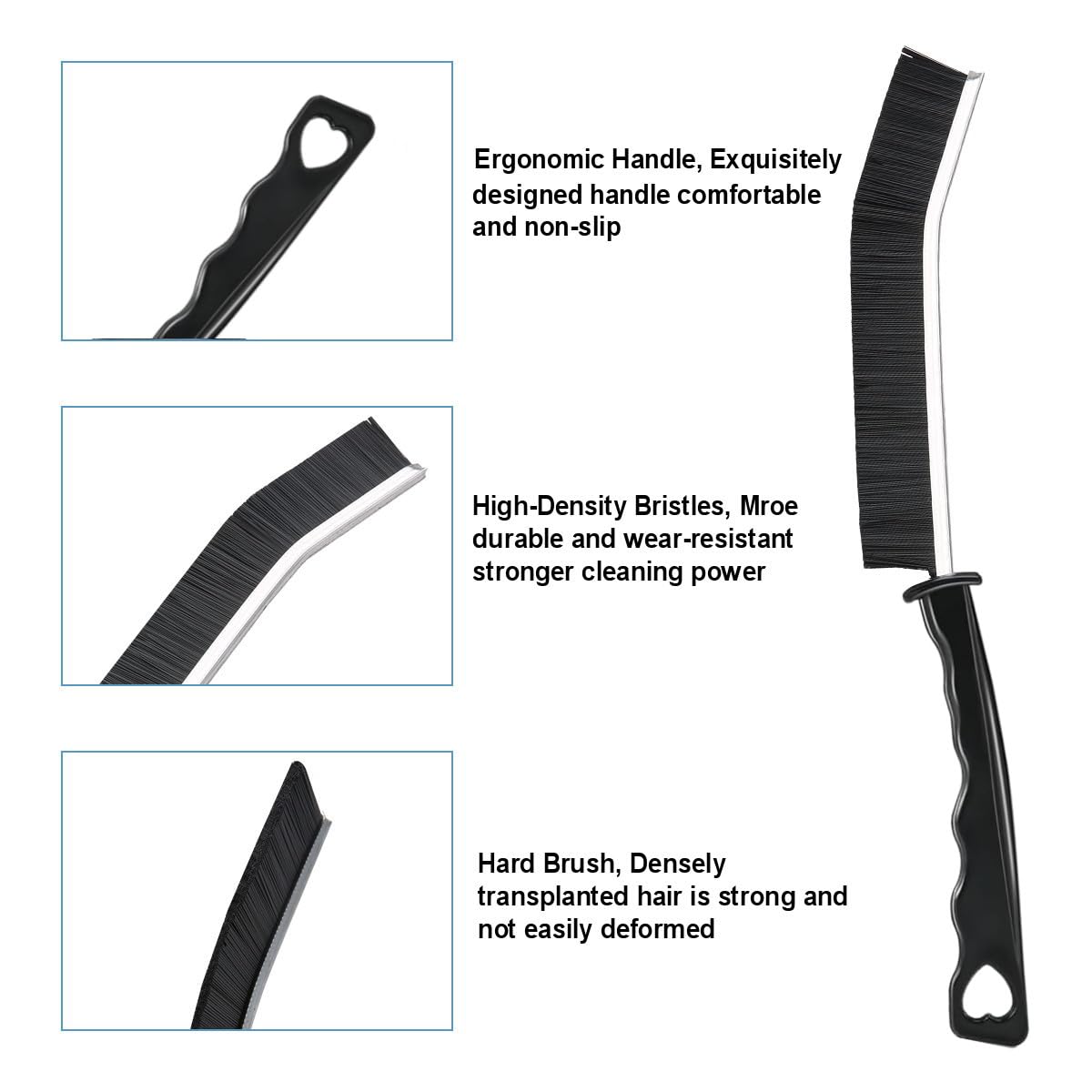 CUCM Cleaning Brush,Hard Bristle Crevice Cleaning Brush UK 3 Pcs Bathroom Crevice Gaps Brush Groove Crevice Cleaning Tool for Narrow Corners in Home Kitchen Bathroom and Window