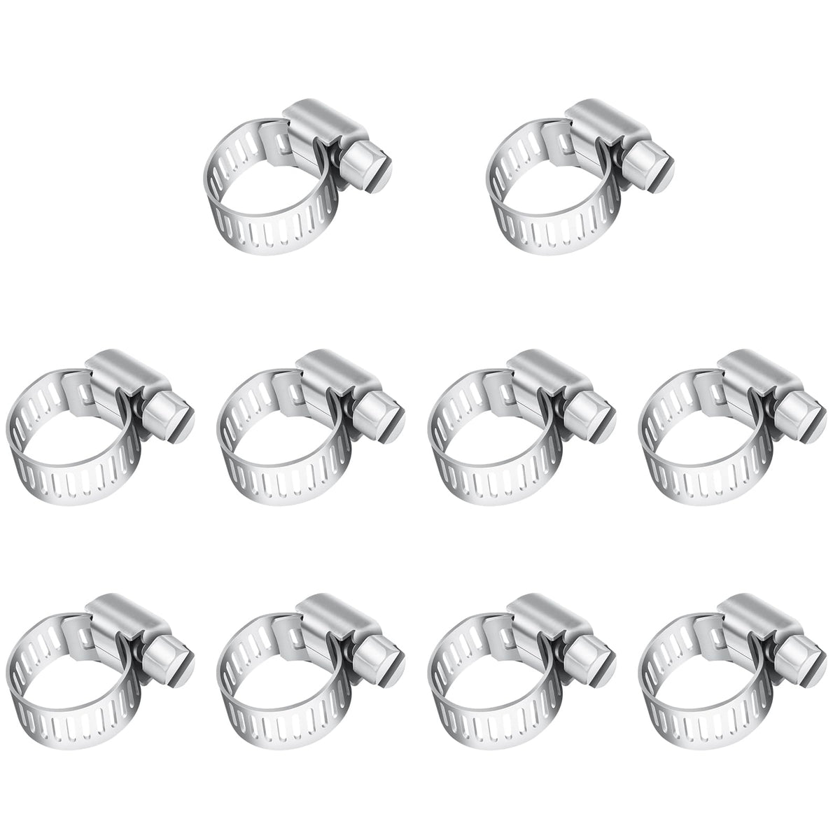 Hose Clips 141-165mm, 4 Pcs Hose Pipe Clips Stainless Steel 304