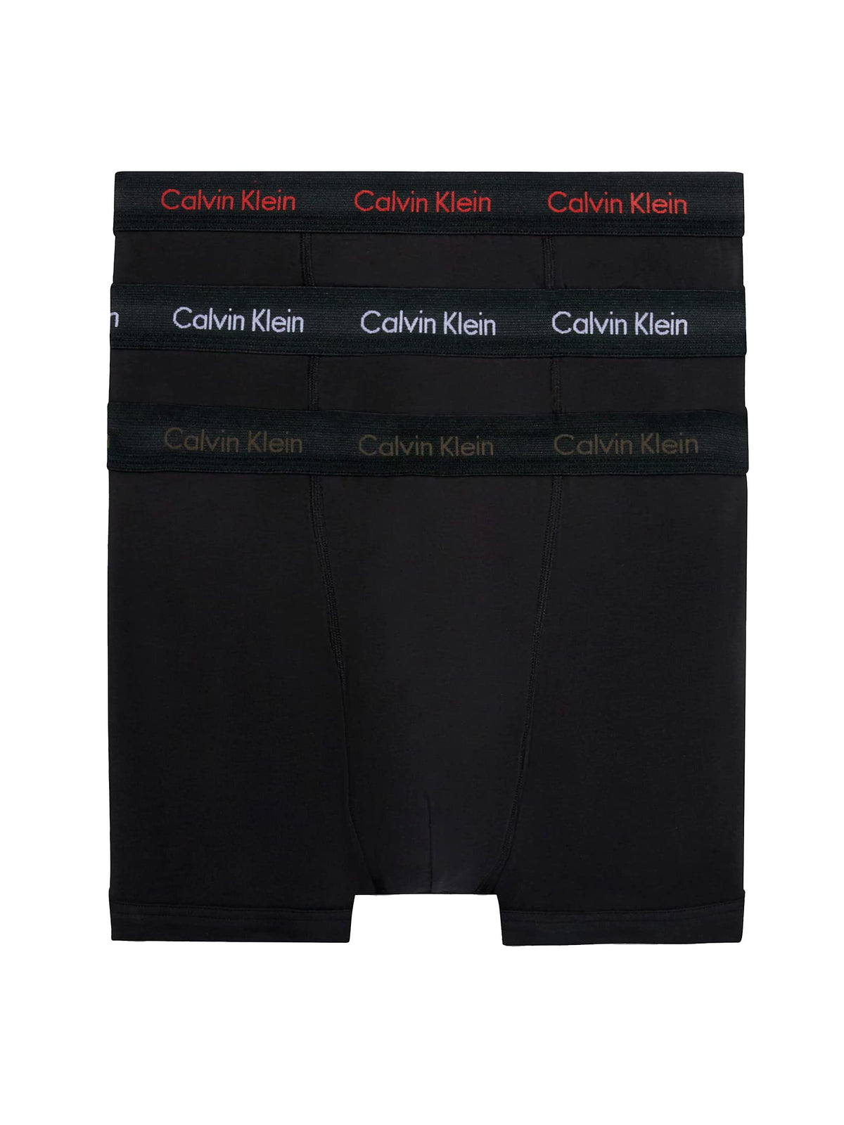 Calvin Klein Men’s 3 Pack Trunks with Logo Waistband