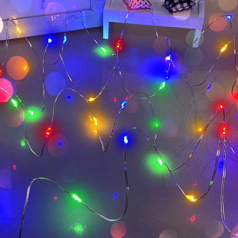 Dalugo Orange Fairy Lights, 3M/10ft Amber Fairy Lights, 30 LED Halloween Battery Lights for Autumn Halloween Christmas Decorations, Fireplace, Home Decor