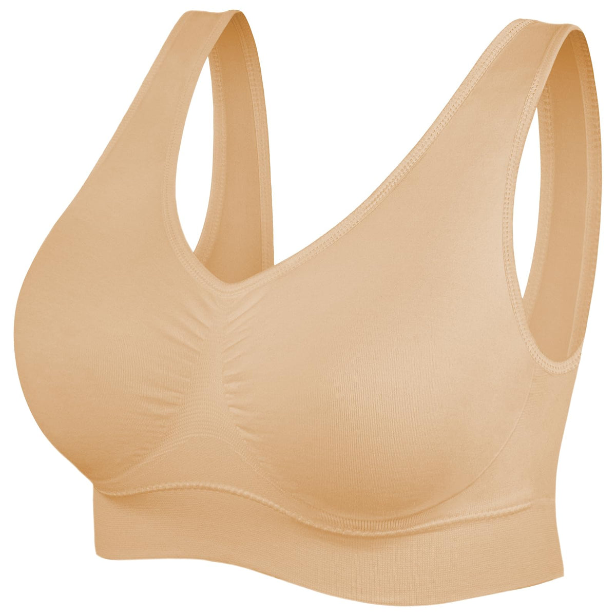 SIMIYA Comfort Sports Bras Women Plus Size Seamless Yoga Bra Removable Pads