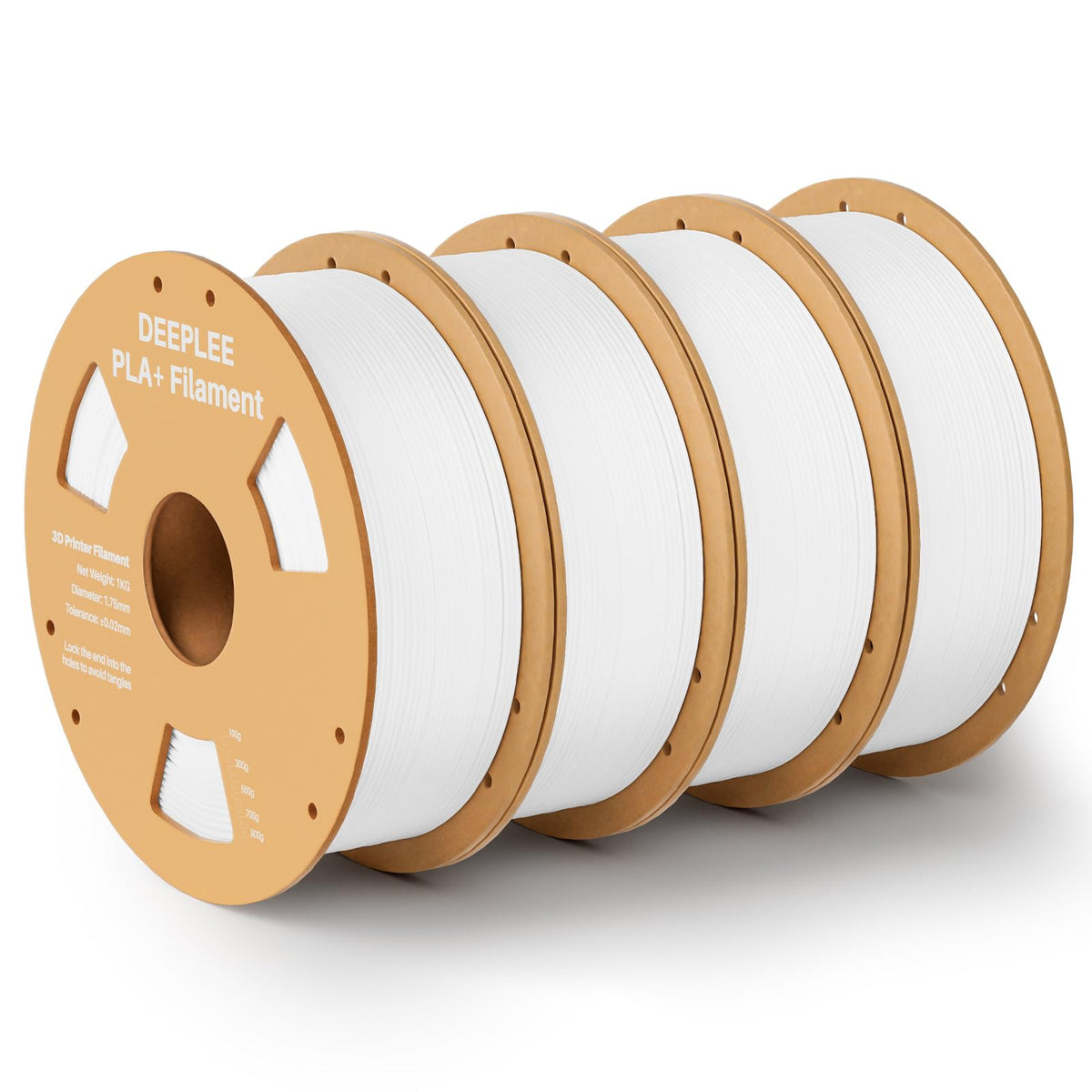 DEEPLEE PLA Plus 1.75mm Filament White 1kg