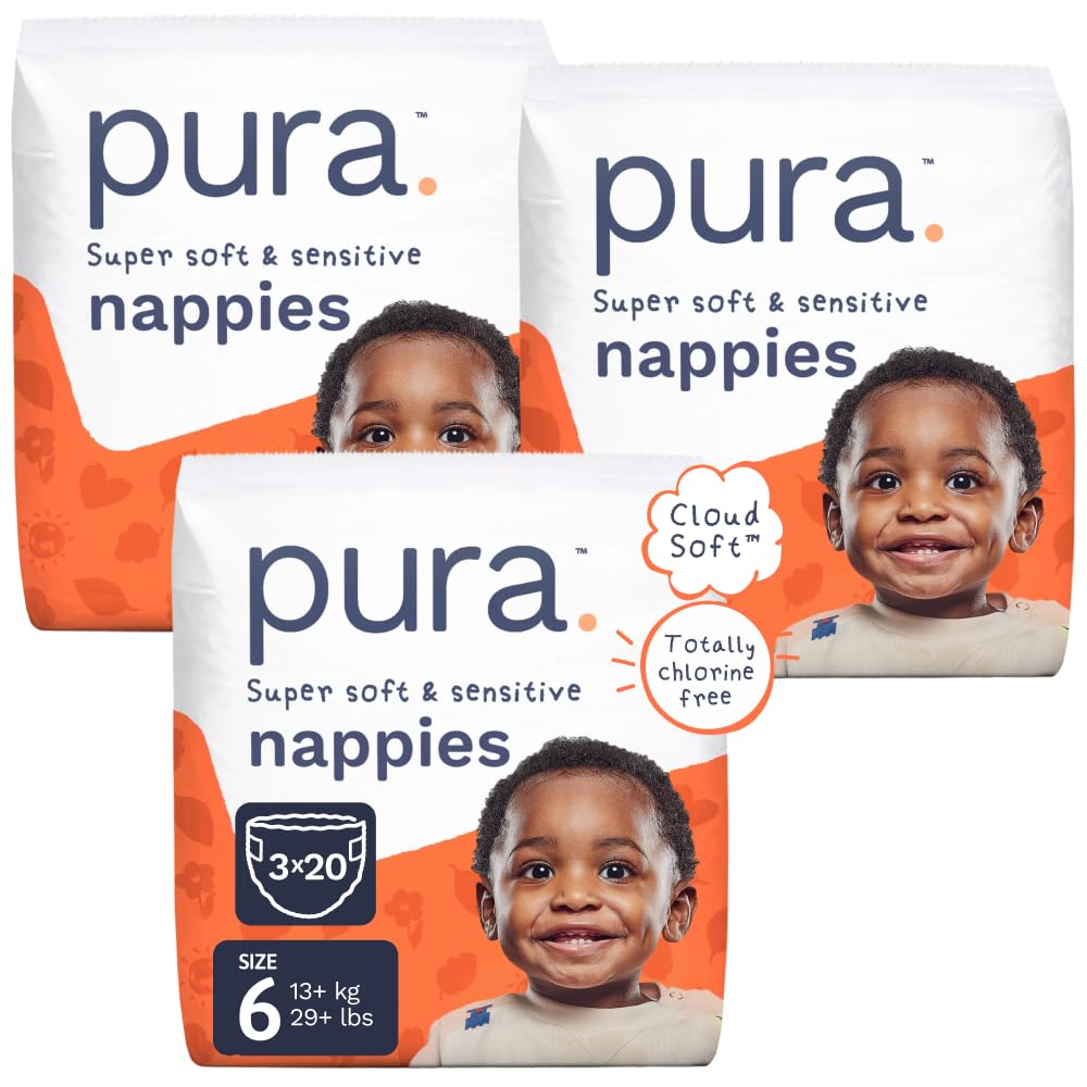 Pura Nappy Size 1 (2–5kg) 25 Count Sensitive Skin