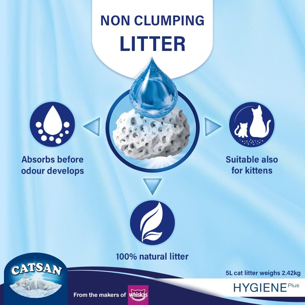 Catsan Hygiene Non-Clumping Odour Control Cat Litter 5L