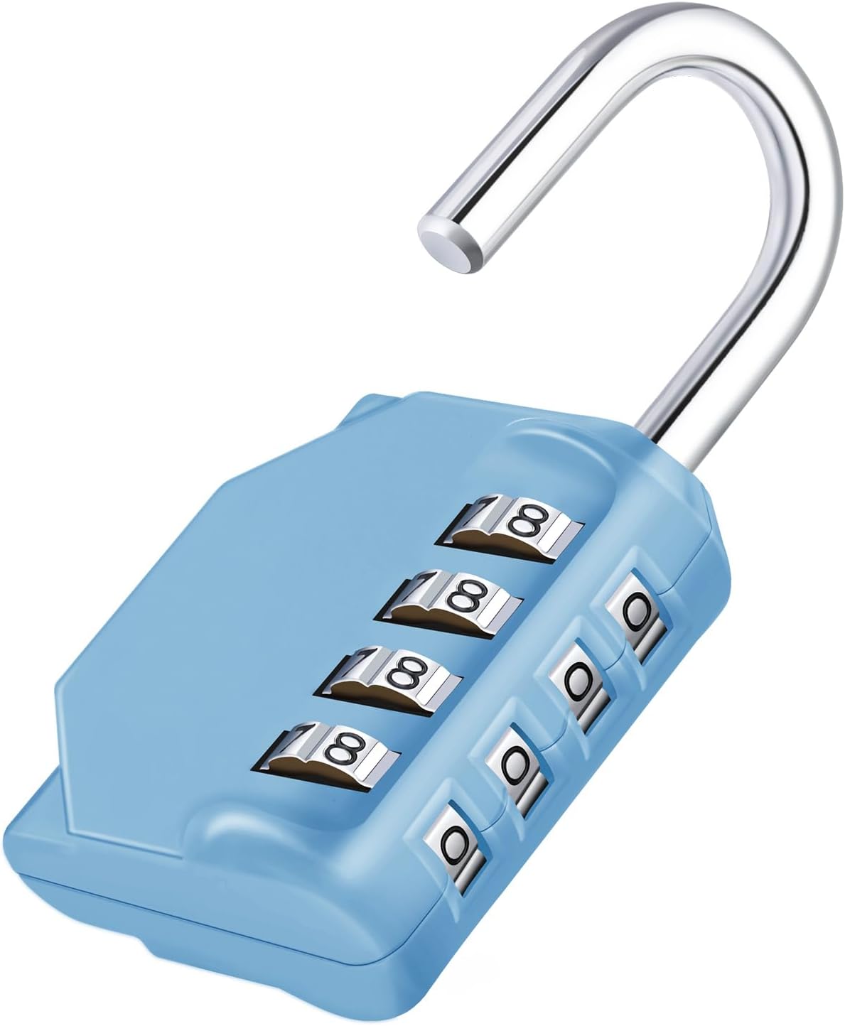 ZHEGE Combination Padlock, 4 Digit Coded Padlock (Sky Blue)