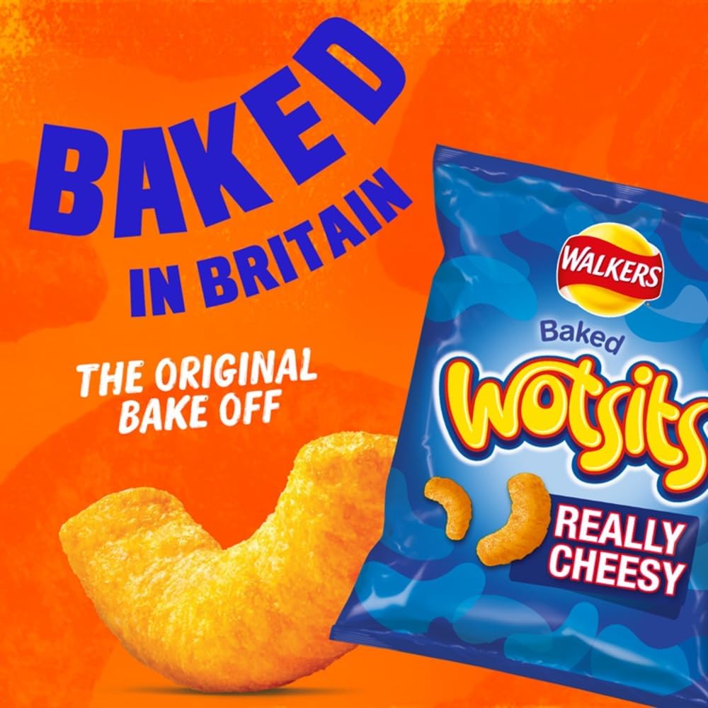Walkers Wotsits Giants Really Cheesy Vegetarian Baked Snacks 130 g