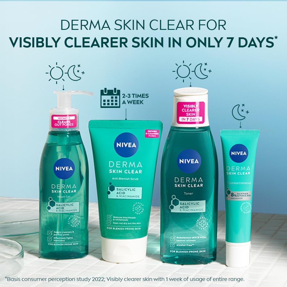 NIVEA Derma Skin Clear Anti-Blemish Scrub, 150 ml