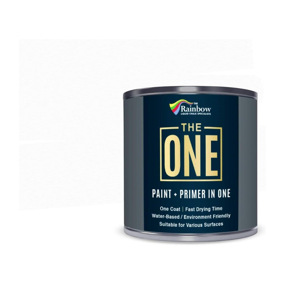 THE ONE All-In-One Paint & Primer - Black Matt, 250 ml | Multi-Surface 1 Coat Formula | Easy Indoor & Outdoor Decorating for Home & Garden Walls, Floors & Furniture | Durable, Water-Based & Low VOC