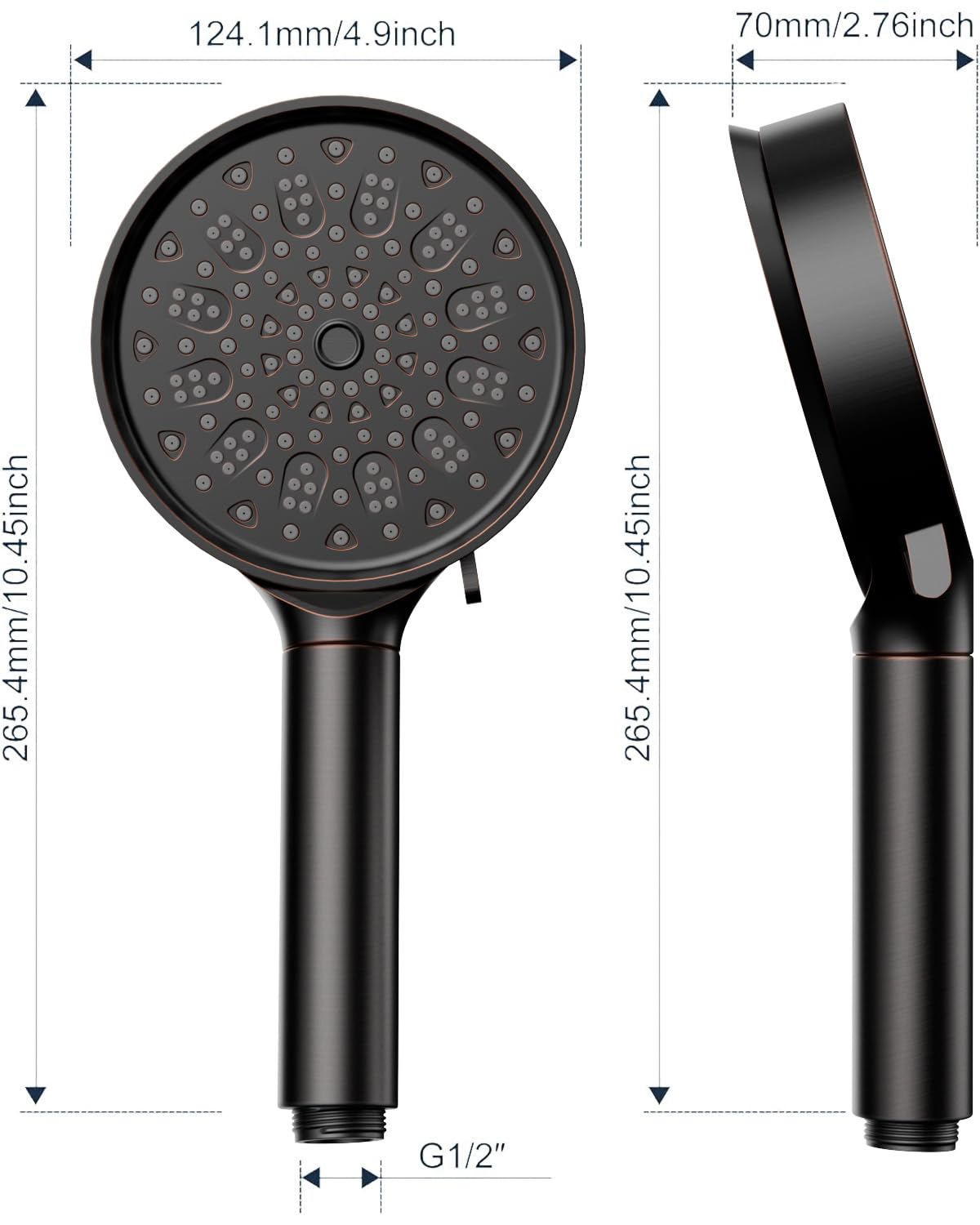Cobbe Hard Water Filter Shower Head with 1.5m Hose and Holder