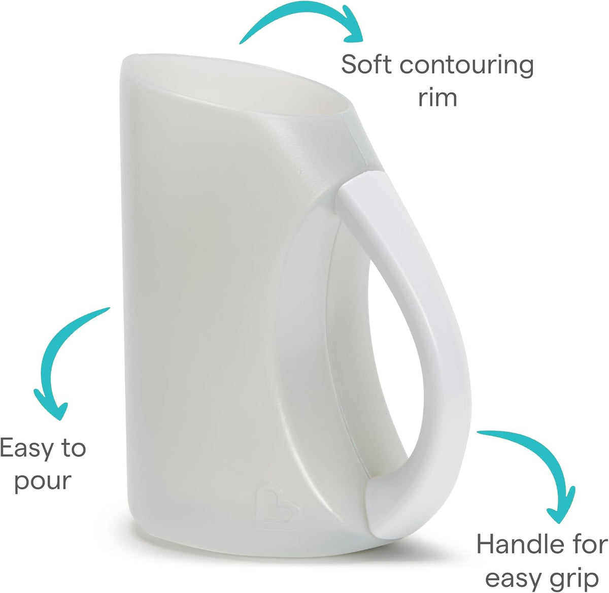 Munchkin Soft Rim Baby Bath Jug| Baby & Toddler Shampoo Rinser| Rinsing & Kids Wash Device| Hair Wash Jug with Easy Grip Handle| Essential Children's Accessories | Grey