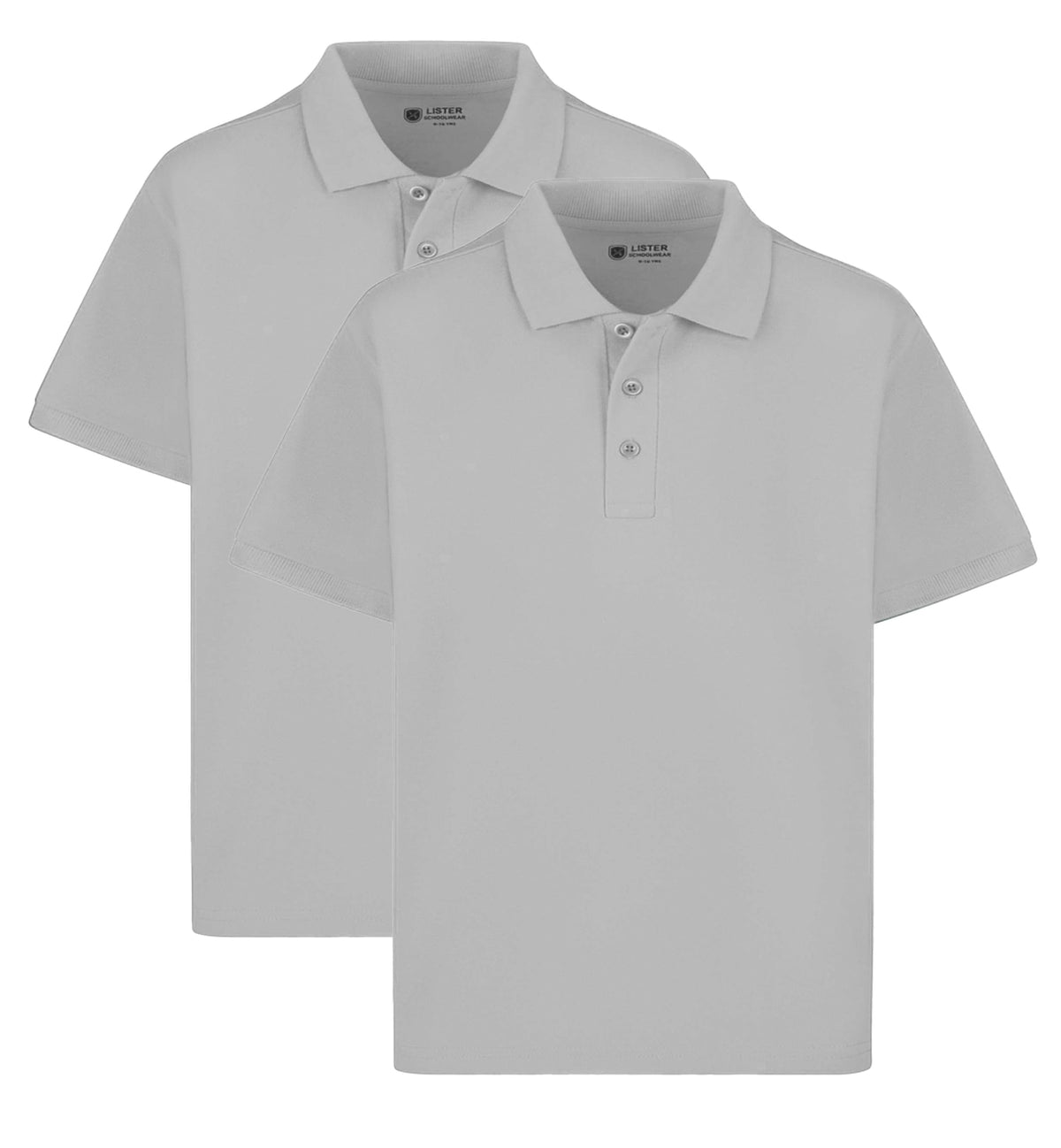 2 Pack Boys Plain 100% Cotton Ages 3-16y Polo Shirts Children School T-Shirt Uniform Summer
