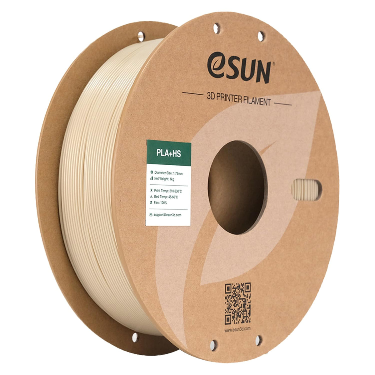 eSUN PLA+ Filament 1KG, PLA+HS High Speed 3D Printer Filament, Cold White