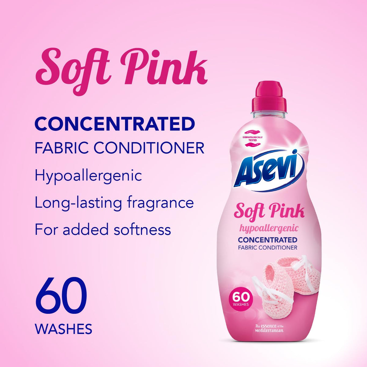 Asevi Fabric Conditioner, Laundry Conditioner, Liquid Fabric Conditioner, 60 Washes, Multipack of 10 X 1380ML (Blue)