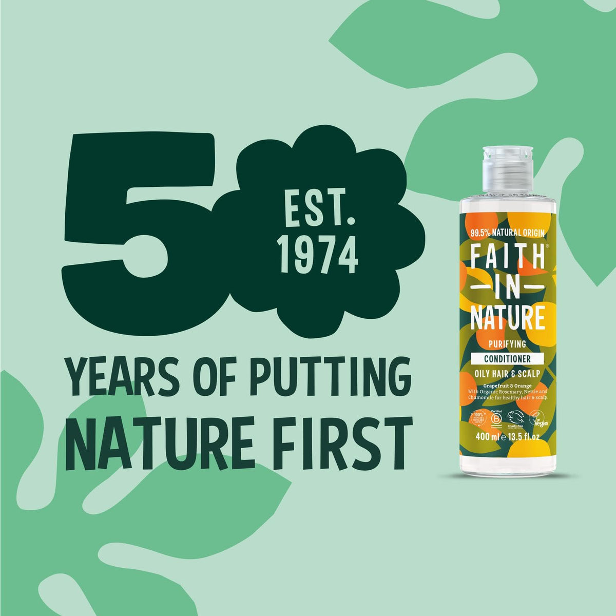 Faith In Nature Organic Coconut Conditioner, Hydrating for Dry Hair & Scalp, Vegan & Cruelty Free, No SLS, Silicones or Parabens, 400ml
