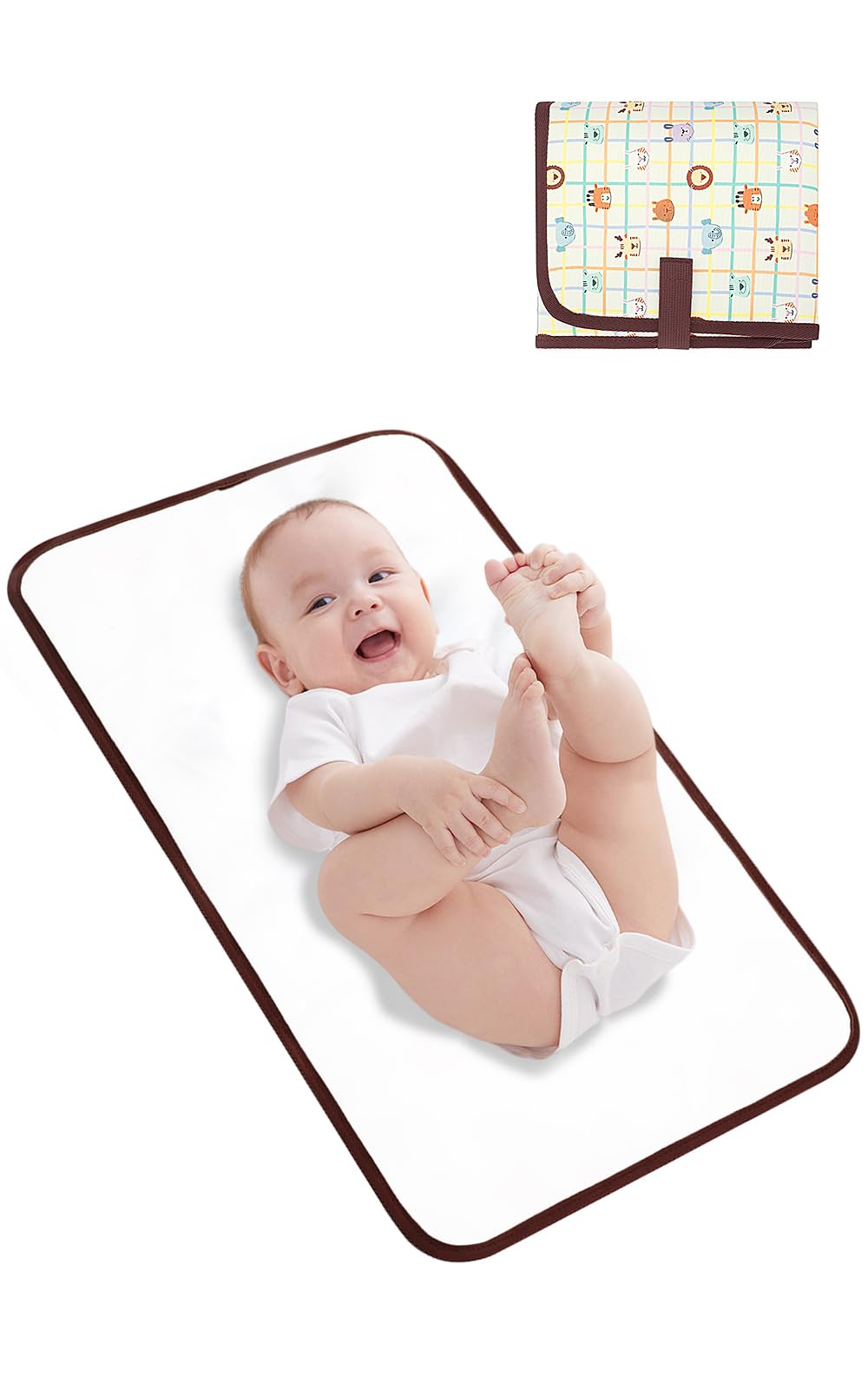 Lekebaby Foldable Travel Changing Mat Portable Baby Change Mat, Grey
