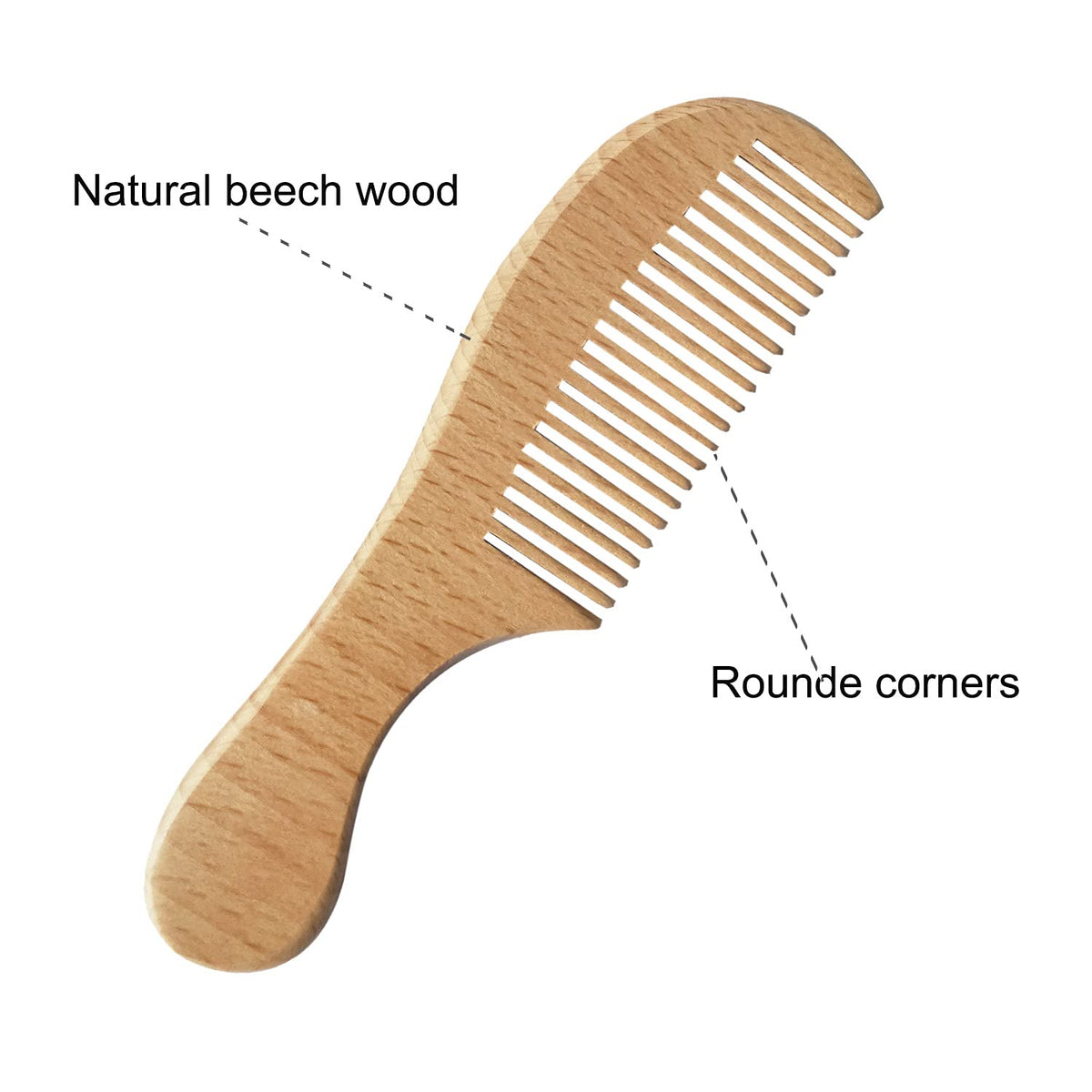 3PCS Baby Hair Brush with Wooden Handle and Comb Set for Newborns & Toddlers | Natural Soft Goat Bristles l Wood Comb l Green Cradle Cap Brush | Ideal for Cradle Cap