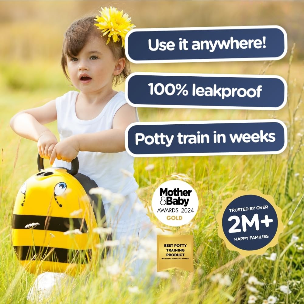 My Carry Potty - Travel Potty, Award-Winning Portable Toddler Toilet Seat for Kids to Take Everywhere (Ladybird)