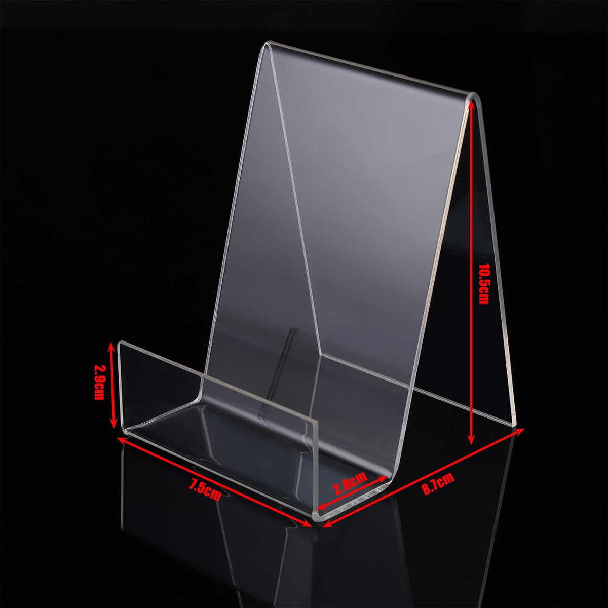 ASelected 6Pcs Clear Acrylic Book Stand, book Holders, Transparent Book Display Stand for Displaying Books, Notebooks, Picture Albums, Picture Books, Menu, Magazine