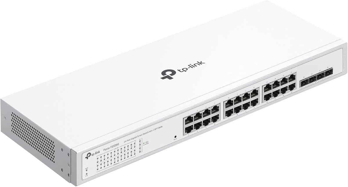 TP-Link Festa FS328G - 24-Port Gigabit Switch with 4 SFP Slots, Cloud Management, Enterprise Network Optimization, Security and Stable Performance