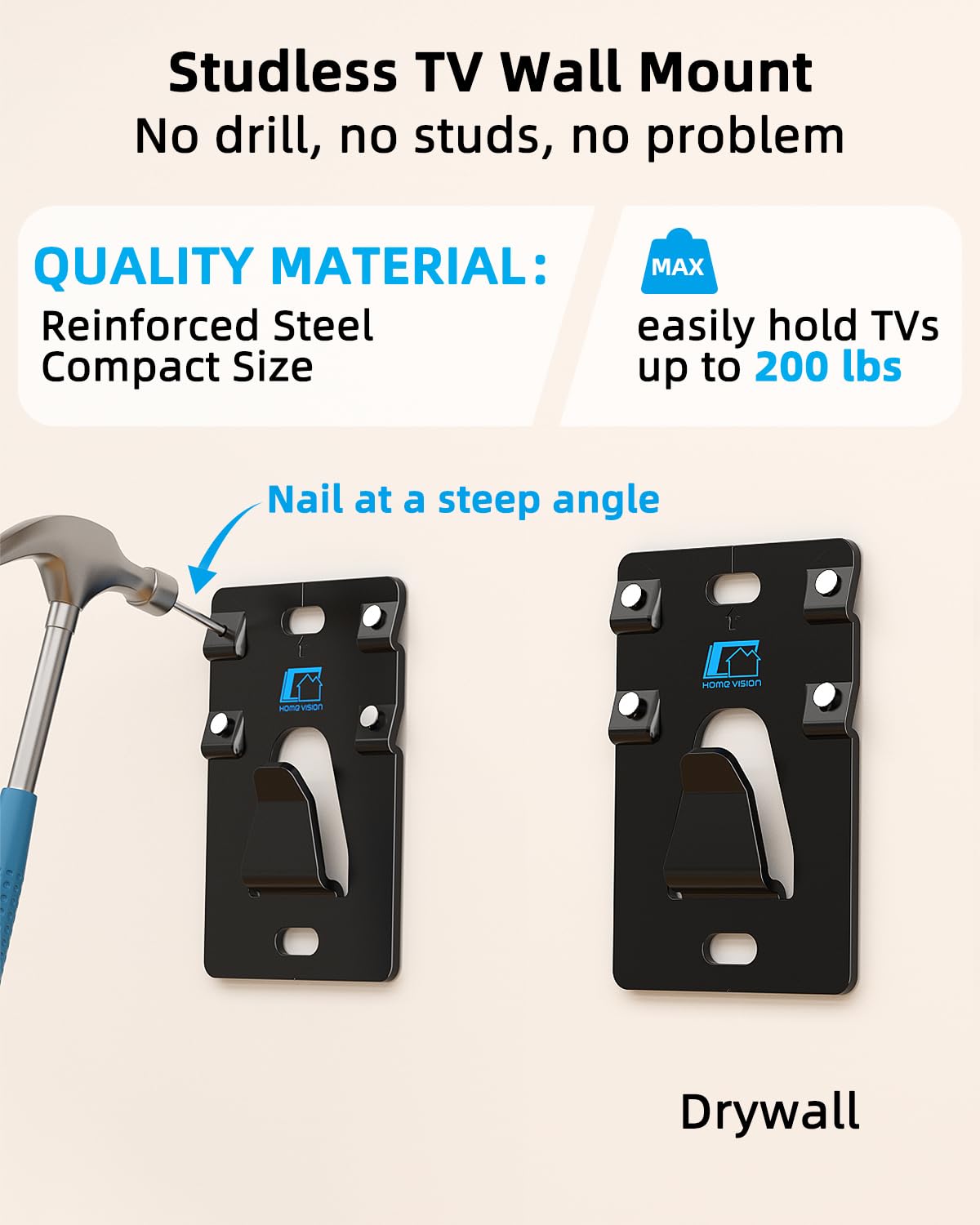 HOME VISION Heavy Duty Fixed TV Wall Bracket for 32-86 Inch Flat Screens