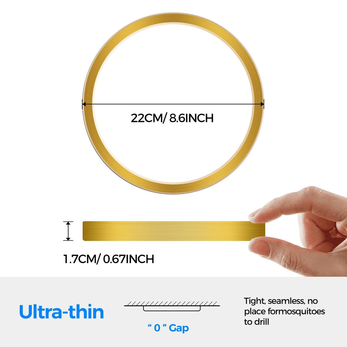 Peasur Bathroom Light, 3000K/3500K/4000K/5000K/6500K 5 Color Temperature