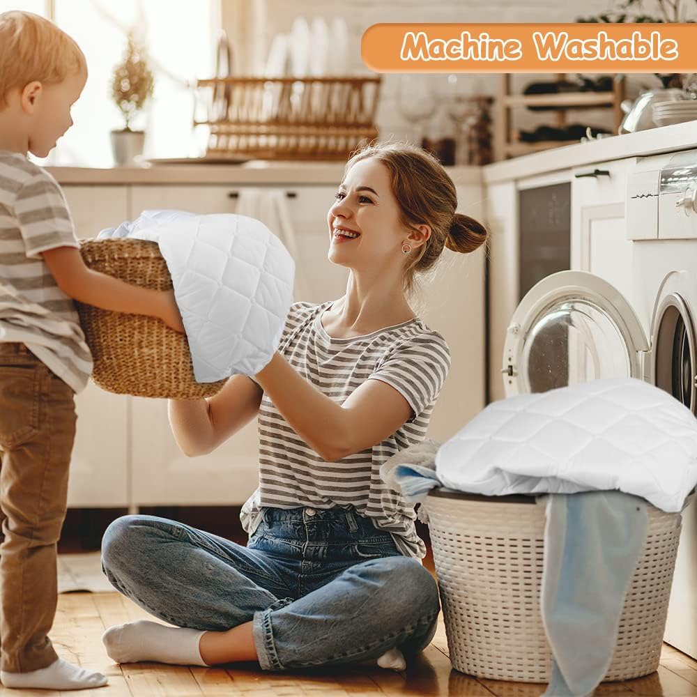 Yoofoss Waterproof Mattress Cover - Fitted Crib Mattress Protector - Hypoallergenic Baby Bed Sheet (60 X 120CM)