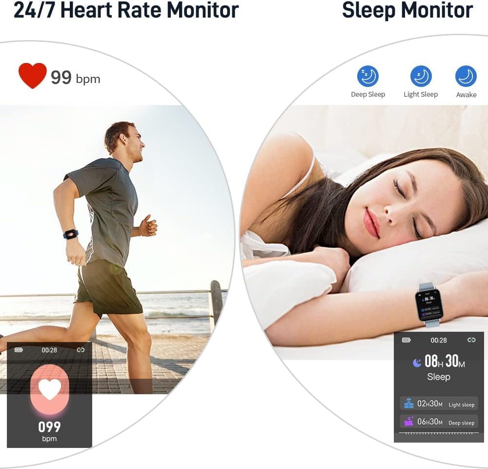 Motast Smart Watch, Fitness Tracker 1.69'' HD for Men Women, Step Counter