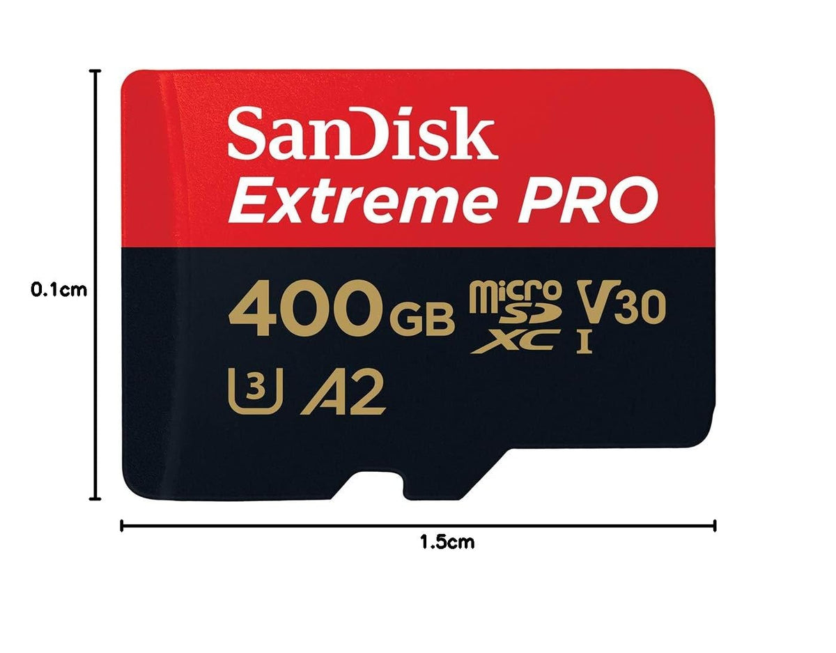 SANDISK Extreme PRO microSD Card + Adapter 256GB, Up to 200MB/s Read Speeds