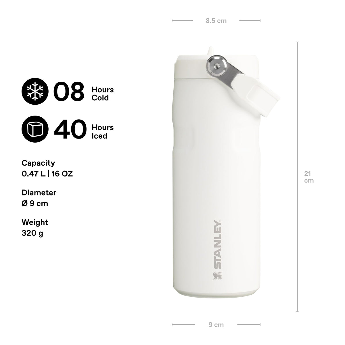 Stanley 1913 Flip Straw Sports Water Bottle 0.7L - Rose Quartz