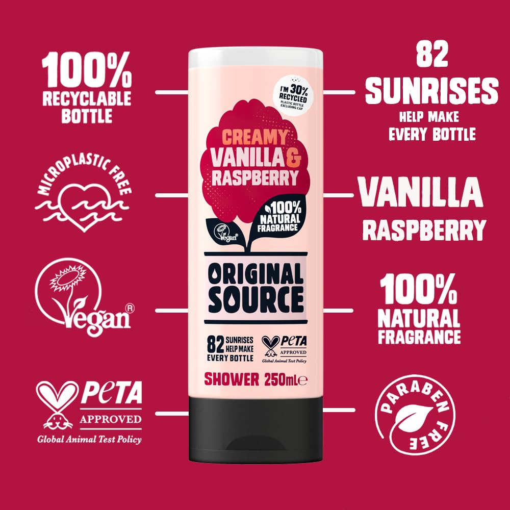 Original Source Coconut & Shea Butter Shower Gel, 6x250ml