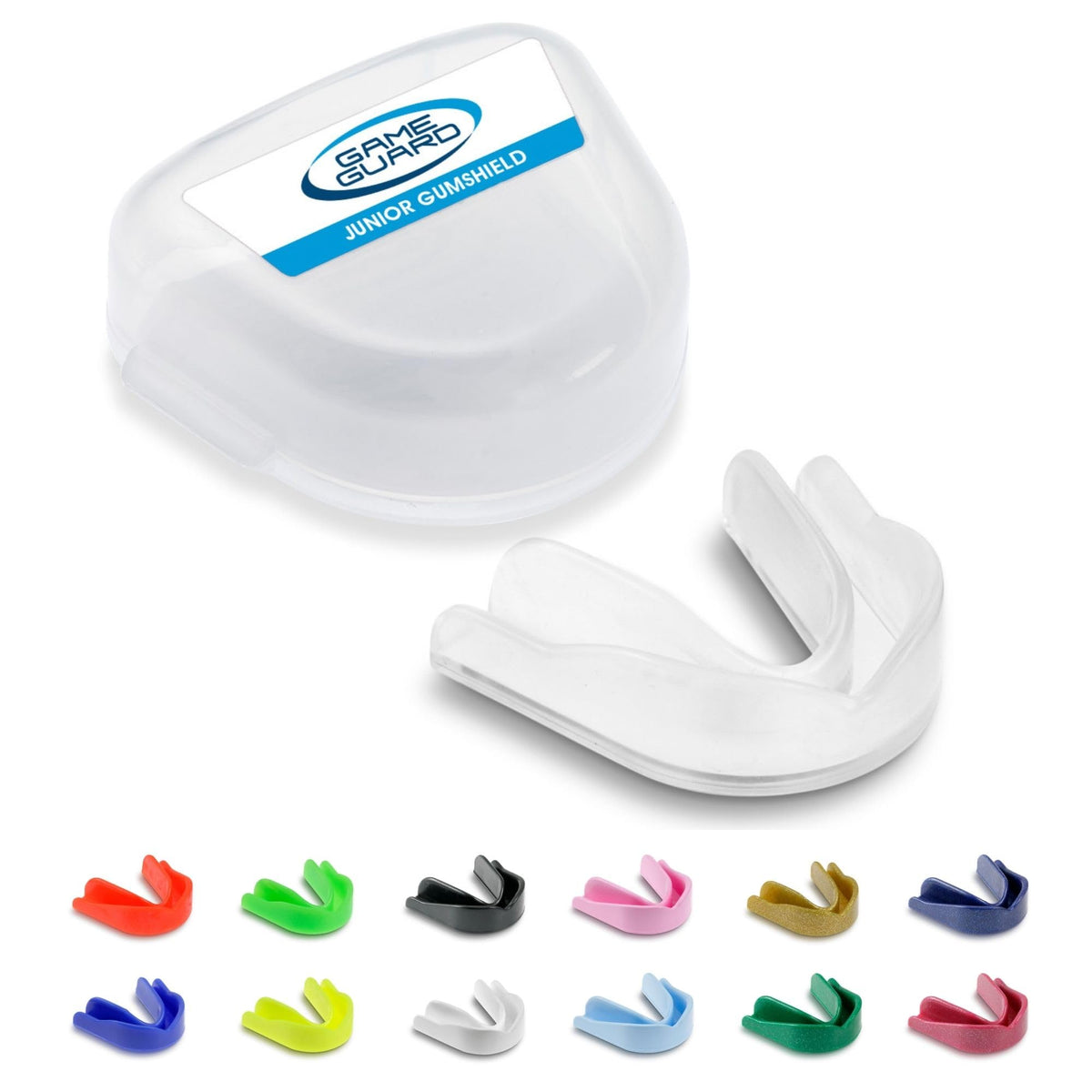 GAME GUARD Sports Mouthguard – Easy Fit Boil & Bite Gum Shield for Kids/Junior (Age 8+) – Mouth Guard for Rugby, Hockey, GAA – Ideal for Schools and Clubs (Baby Pink)