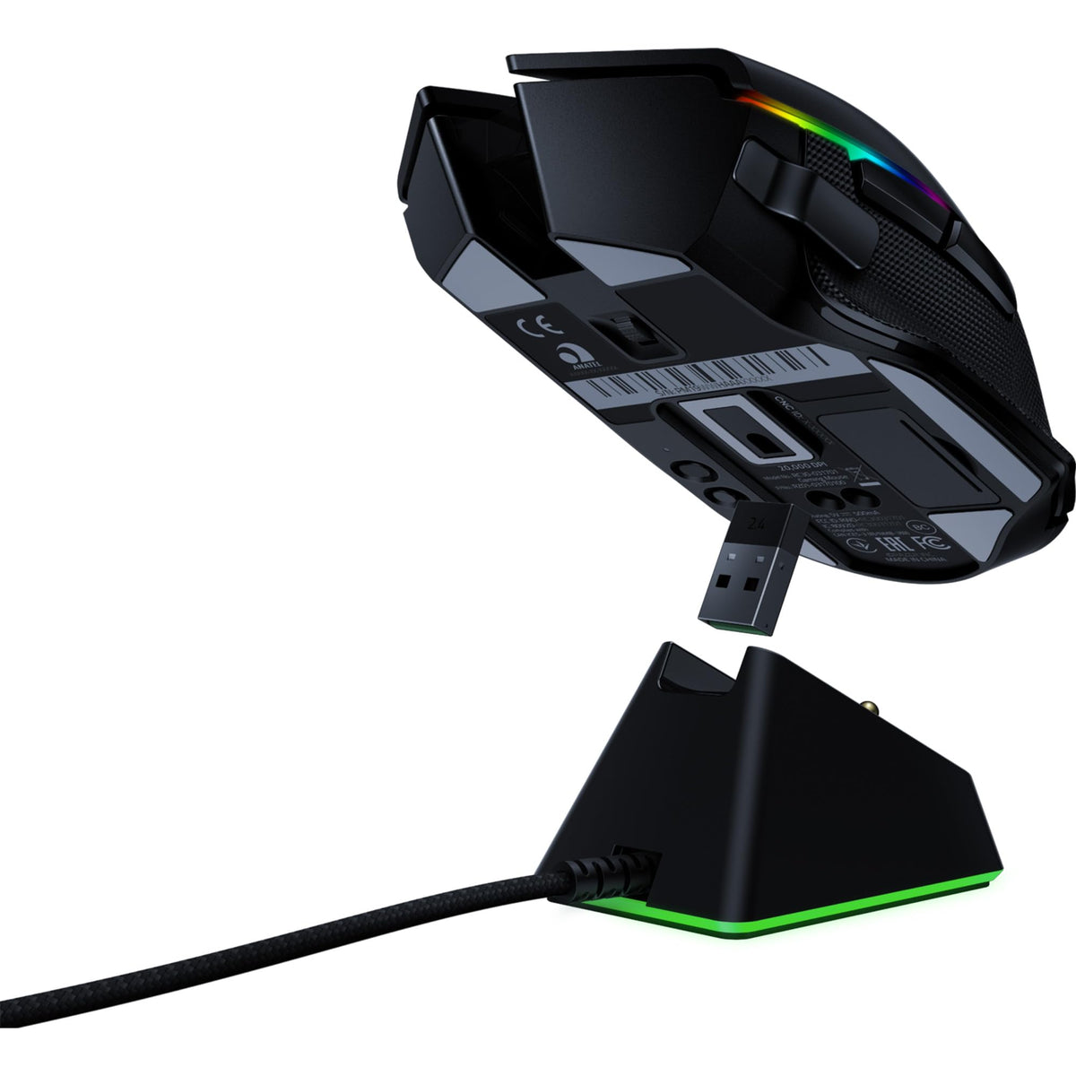 Razer Basilisk V3 - Wired Customisable Gaming Mouse (10+1 Programmable Buttons, HyperScroll Tilt Wheel, 11 Chroma RGB Lighting Zones, Optical Mouse Switches, Focus+ 26K DPI Optical Sensor) Black
