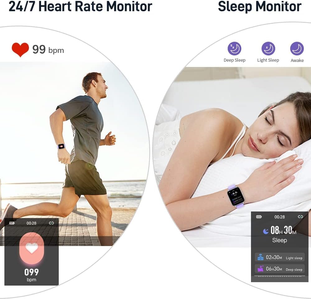 Motast Smart Watch, Fitness Tracker 1.69'' HD for Men Women, Step Counter