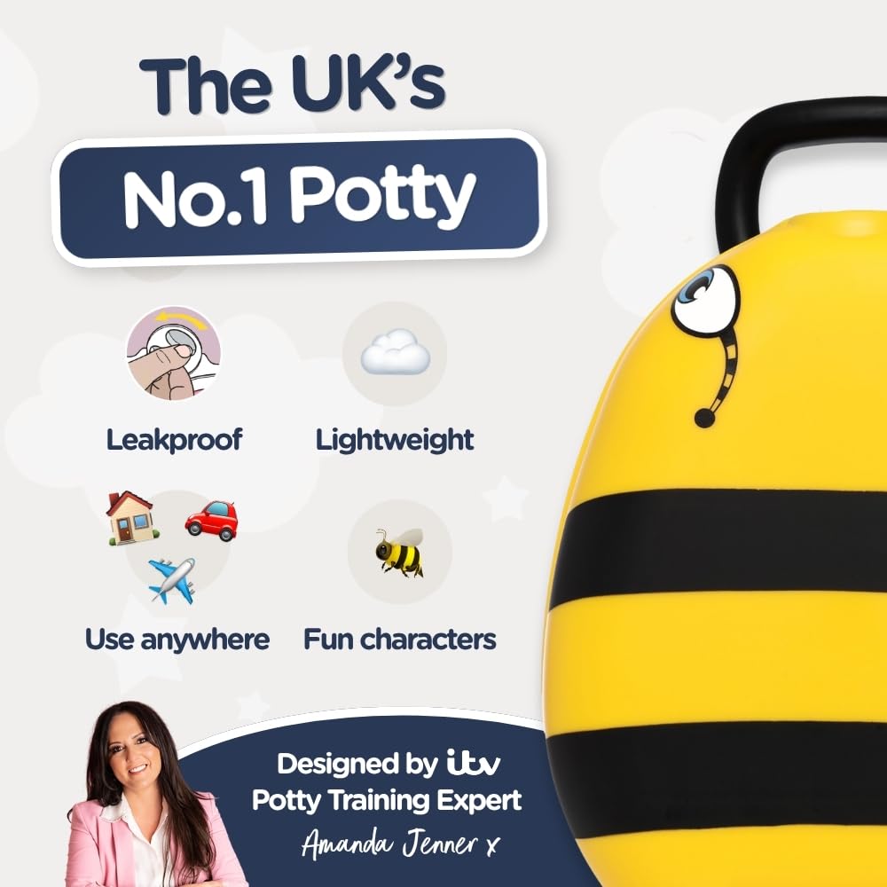 My Carry Potty - Travel Potty, Award-Winning Portable Toddler Toilet Seat for Kids to Take Everywhere (Ladybird)