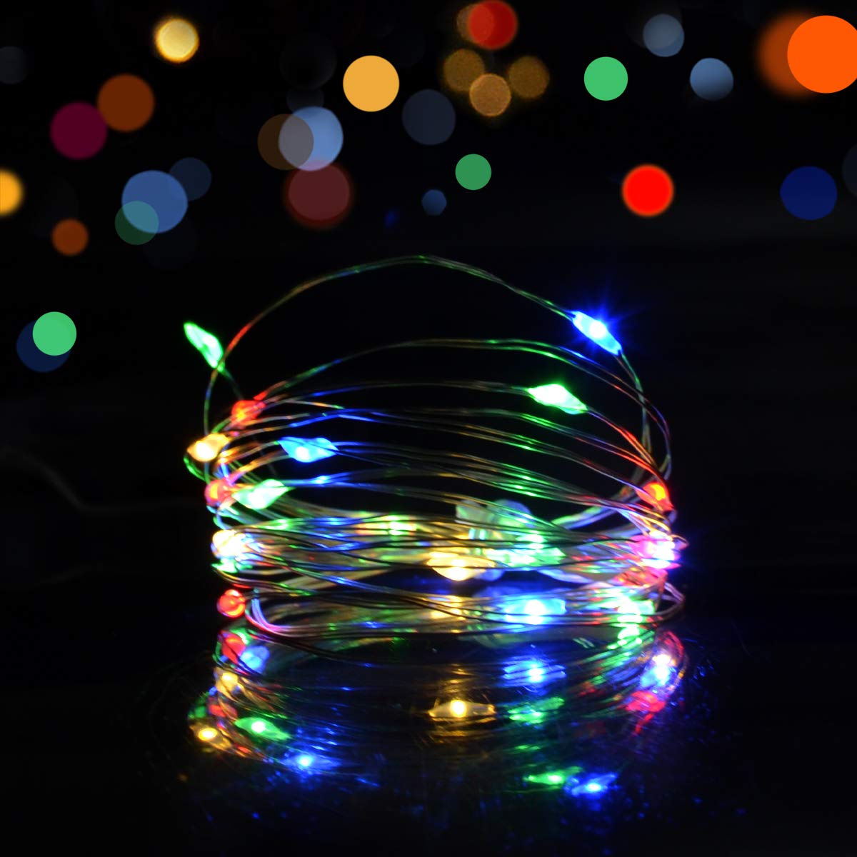 Dalugo Orange Fairy Lights, 3M/10ft Amber Fairy Lights, 30 LED Halloween Battery Lights for Autumn Halloween Christmas Decorations, Fireplace, Home Decor