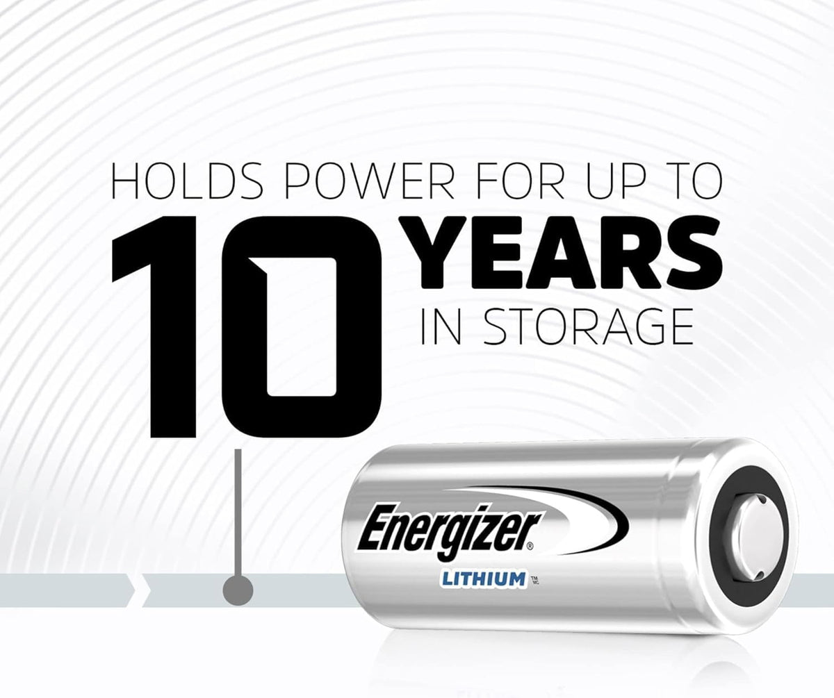 Energizer CR123 Batteries, 3V Lithium Battery, 2 Pack