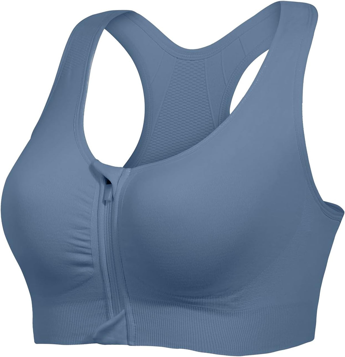 Lemef Front Zipper Sports Bras High Impack Post Op Compression Bras for Women Post Surgery Wireless Racerback Yoga Bra