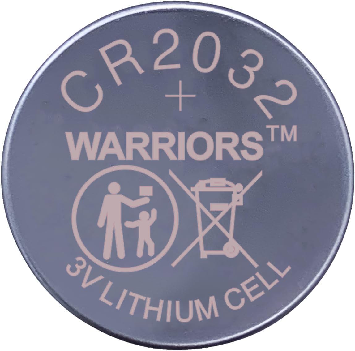 Warriors 5X CR2032 Batteries, 3V 240mAh Lithium Coin Batteries