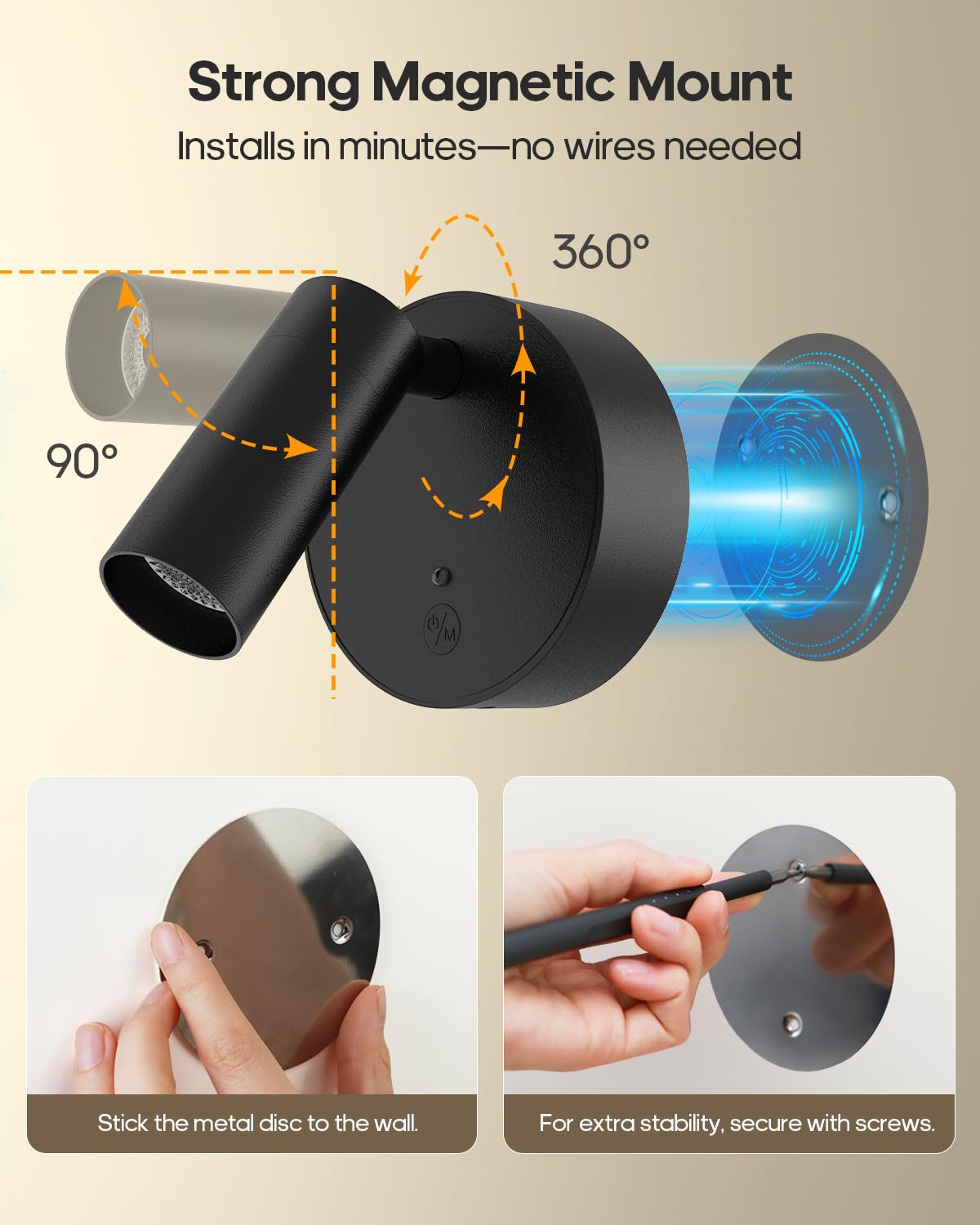 GOODEA Battery Operated Spot Light Indoor with Remote, Up to 30 Days, 3 CCT