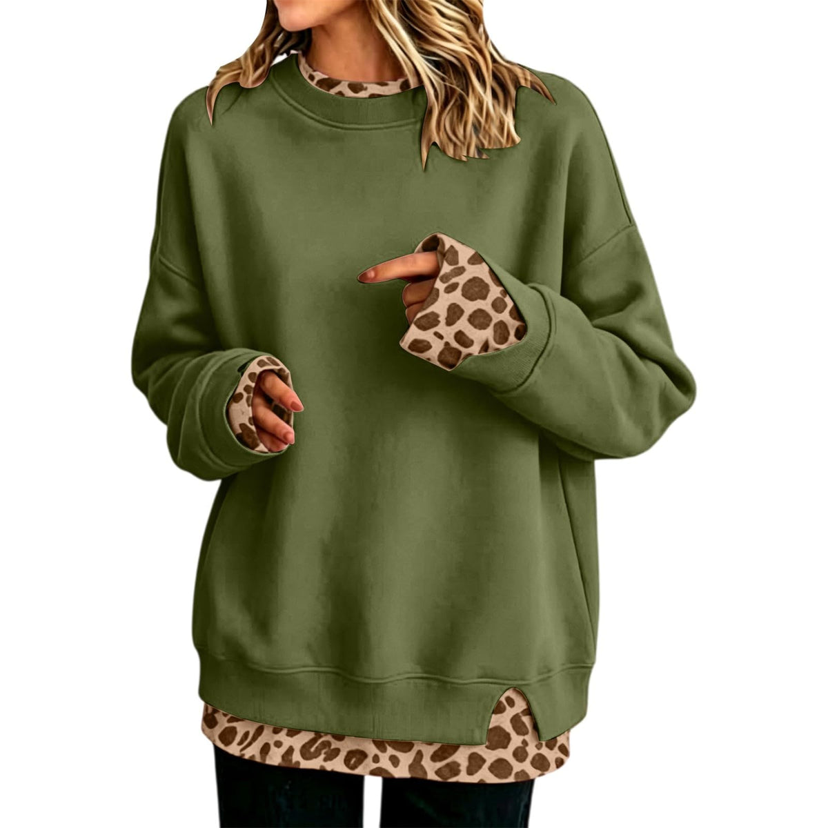 Hoodies For Women Uk Oversized Women's Jumpers Fleece-lined Womens Sweatshirt Winter Fleece Jacket Long Sleeve Ladies Tops Plus Size Fashion Christmas Jumper Sweaters Coats Autumn Women's Clothing