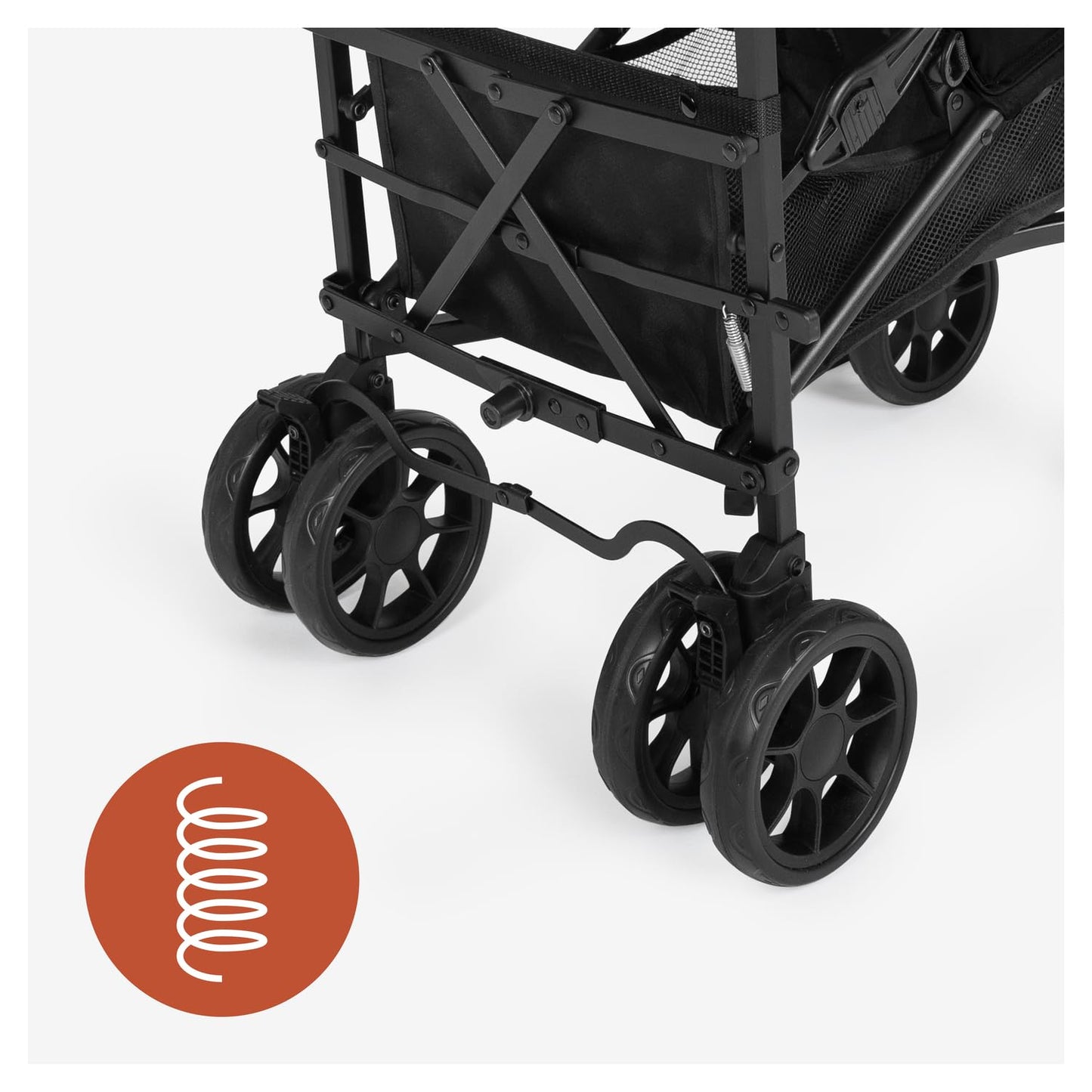 Hauck Fold N Care, Black (No Raincover) - Lightweight Umbrella Pushchair with Raincover from 6 Months to 22 kg, Lie Flat, Compact Fold, Sun Canopy UPF 50+, EVA Wheels, Large Basket, Travel Stroller