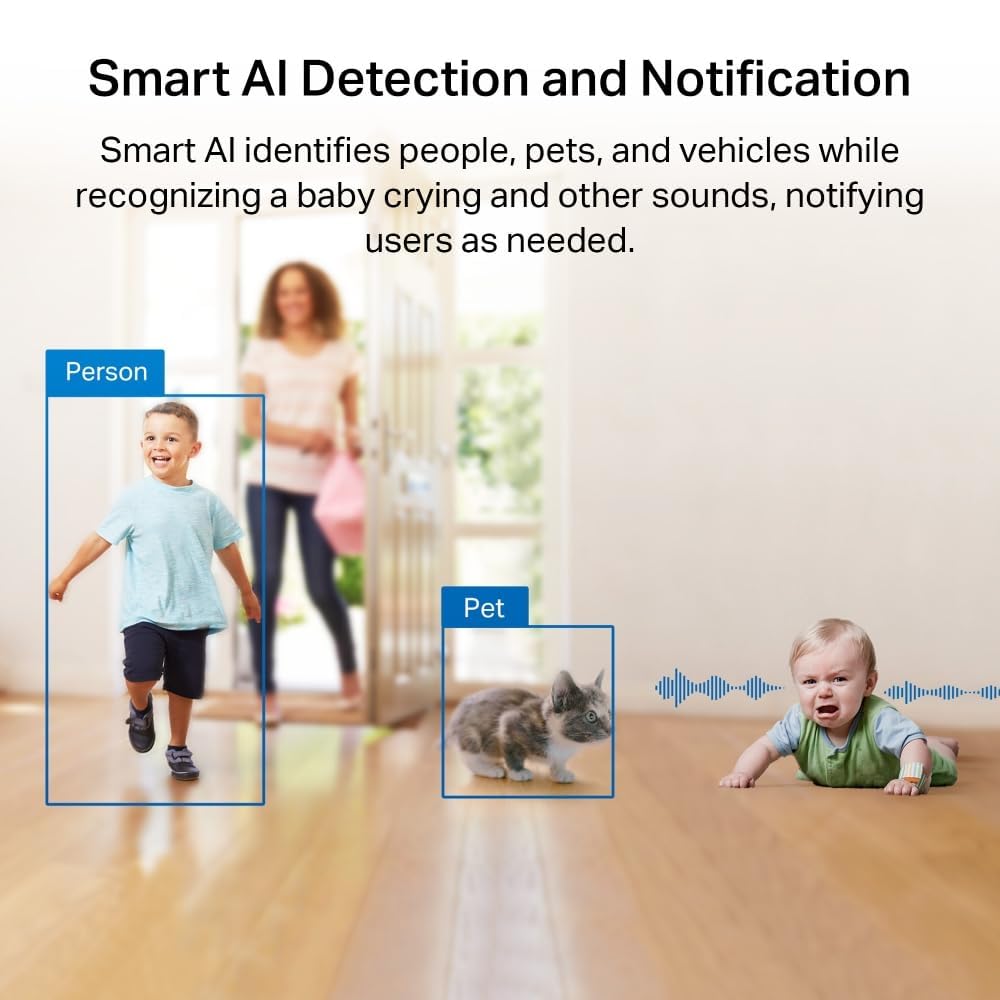 Tapo C210 2K 3MP Pan/Tilt Indoor Security Camera Pet Camera House Security