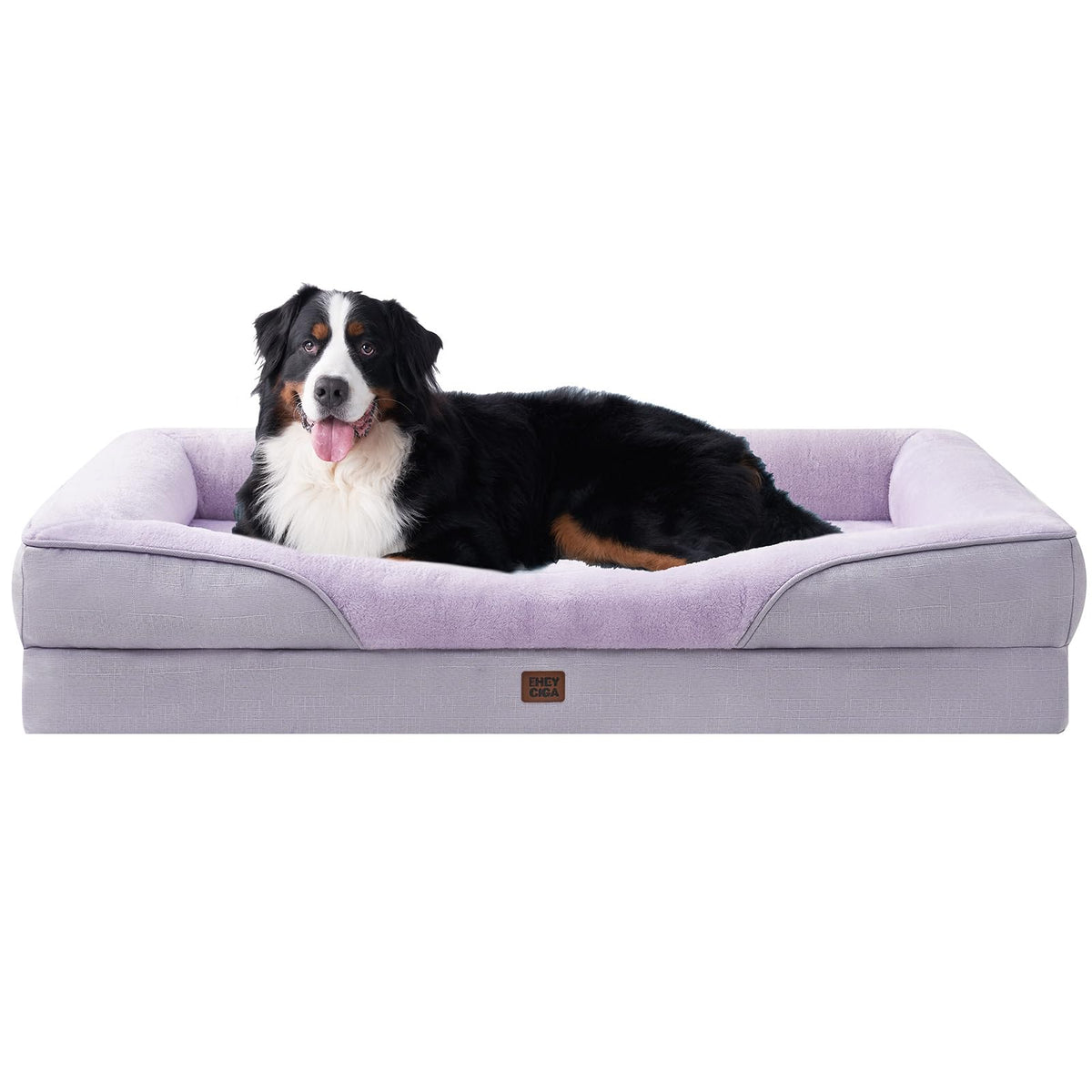 EHEYCIGA Memory Foam Orthopedic Dog Beds Large, 91x68x17cm, Dark Grey